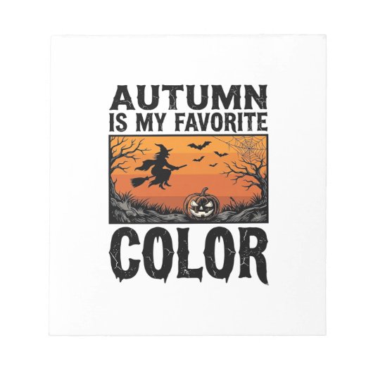 Bloc-note Couleur préférée d'automne Halloween Citrouille Ve (Devant)
