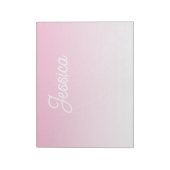 Bloc-note Couleur rose clair ombrée (modifiable) et votre te (Tourné)