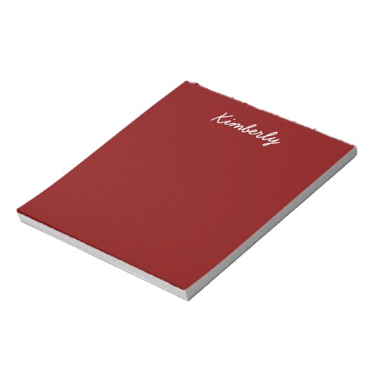 Bloc-note Couleur solide Maroon (Tourné)