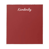 Bloc-note Couleur solide Maroon (Devant)