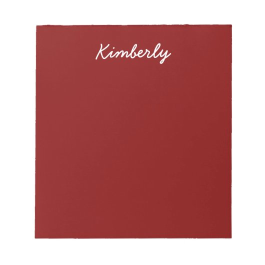 Bloc-note Couleur solide Maroon (Devant)