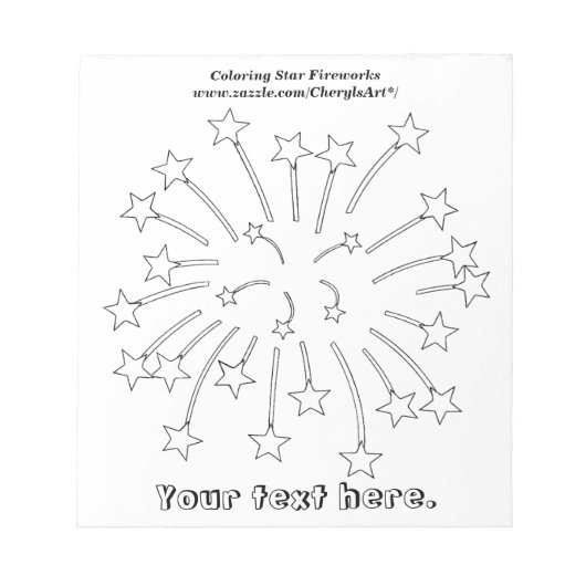 Bloc-note Couleur Star Fireworks - Notepads (Devant)