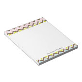 Bloc-note Couleurs aztèques - Chic Chevron Zigzag Motif (Incliné)