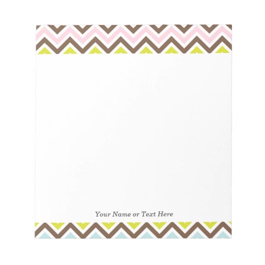 Bloc-note Couleurs aztèques - Chic Chevron Zigzag Motif (Devant)