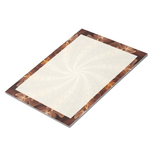 Bloc-note Couleurs chaudes, Abstrait moderne Motif d'art fra (Incliné)