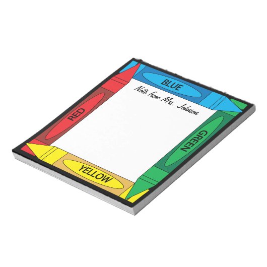 Bloc-note Couleurs Crayon (Tourné)