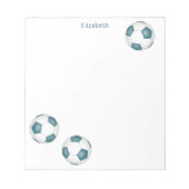 Bloc-note Couleurs de l'équipe turquoise balle de football a (Devant)