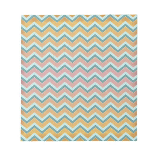 Bloc-note Couleurs douces et chaudes ZigZag (Devant)