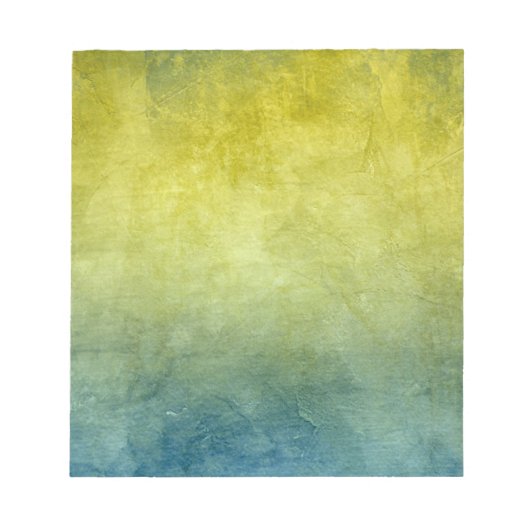 Bloc-note Couleurs Grunge - Jaune & Bleu (Devant)