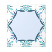 Bloc-note Couleurs hivernales du Motif de flocon de neige (Devant)