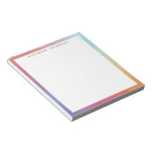 Bloc-note Couleurs Tendances Abstraites Pastel Bordure Simpl (Incliné)