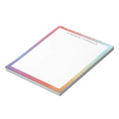 Bloc-note Couleurs Tendances Abstraites Pastel Bordure Simpl (Tourné)