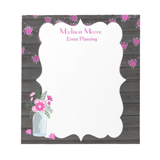 Bloc-note Country Chic Light Strings Planificateur d'événeme (Devant)