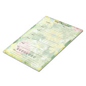 Bloc-note Country Floral Food Journal - Journal des repas te (Incliné)