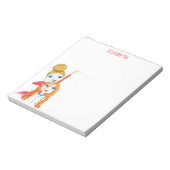 Bloc-note Coupe de cheveux mignonne Illustration Whimsical P (Tourné)