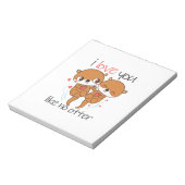 Bloc-note Couple Cadeau Je T'Aime Pas De Otter (Tourné)