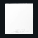 Bloc-note Couple Name Wedding Monogram<br><div class="desc">A delicate elegant soft light and dark gray couple's name monogram in vintage sans serif type,  contrasted with a handwritten style script font. Elegant wedding notepad for newlyweds or longtime spouses. Blending vintage and modern styles. Order in larger quantities for greater savings.</div>