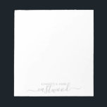Bloc-note Couple Name Wedding Monogram<br><div class="desc">A delicate elegant soft light and dark gray couple's name monogram in vintage sans serif type,  contrasted with a handwritten style script font. Elegant wedding notepad for newlyweds or longtime spouses. Blending vintage and modern styles. Order in larger quantities for greater savings.</div>