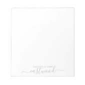Bloc-note Couple Name Wedding Monogram (Devant)
