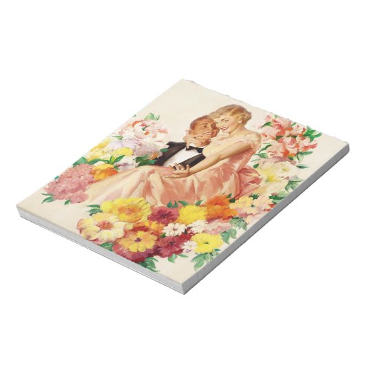 Bloc-note Couple romantique vintage (Tourné)