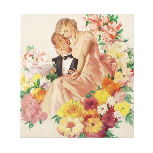 Bloc-note Couple romantique vintage (Devant)