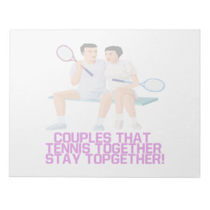 Bloc-note Couples ce tennis ensemble