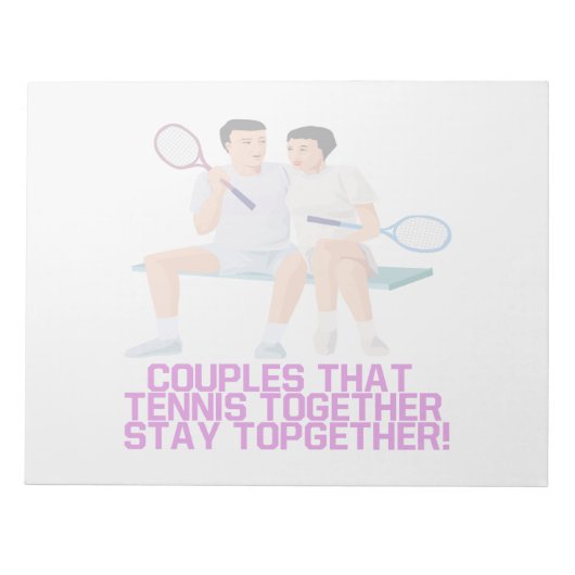 Bloc-note Couples Qui Tennis Ensemble (Devant)