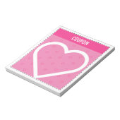 Bloc-note Coupons do-it-yourself | Coeurs roses (Tourné)