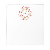 Bloc-note Courbe de fleurs d'aquarelle rouge (Devant)