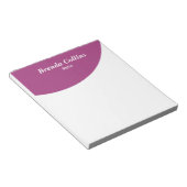 Bloc-note Courbe violette et blanc (Incliné)