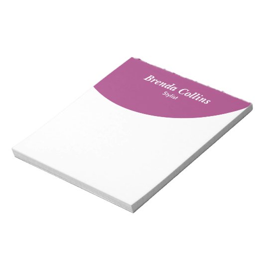Bloc-note Courbe violette et blanc (Tourné)