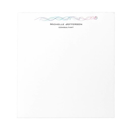 Bloc-note Courbes Abstraites modernes Style moderne tendance (Devant)