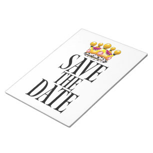 Bloc-note Couronne de mariage pour sauvegarde de la date
