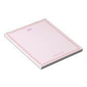Bloc-note Couronne de princesse et fleurs roses sur simple f (Incliné)