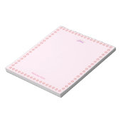 Bloc-note Couronne de princesse et fleurs roses sur simple f (Tourné)