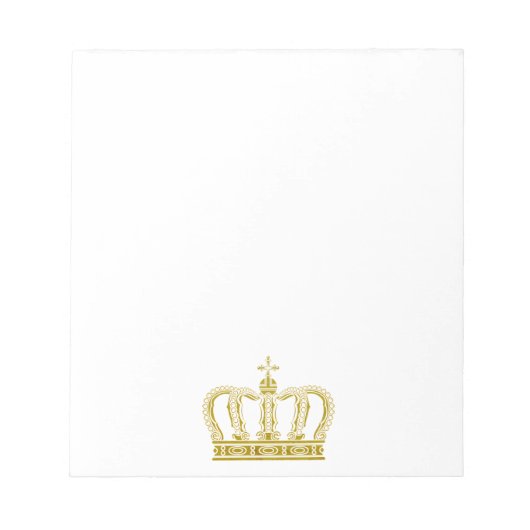 Bloc-note Couronne d'or + vos idées (Devant)