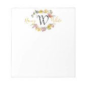 Bloc-note Couronne florale personnalisée (Devant)