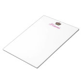 Bloc-note Couronne princière en rose chaud (Incliné)
