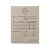 Bloc-note Couronne rustique en papier marron (Tourné)