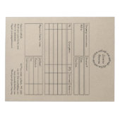 Bloc-note Couronne rustique en papier marron (Devant)