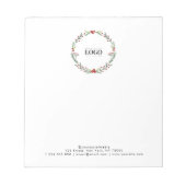 Bloc-note Courrier de Noël - Logo d'entreprise personnalisé  (Devant)