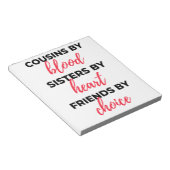 Bloc-note Cousins By Blood Sisters By Heart 2 (Incliné)