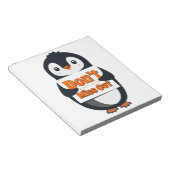Bloc-note Coussin de lancer Ne ratez rien au pingouin (Incliné)