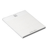 Bloc-note Couverts Noir Blanc Modifiable 5,5" x 6" Ligné (Incliné)