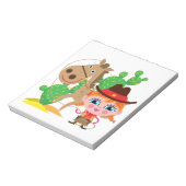 Bloc-note Cow-girl et cheval (Tourné)