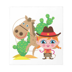 Bloc-note Cow-girl et cheval