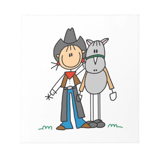 Bloc-note Cowgirl avec T-shirts et cadeaux de cheval (Devant)