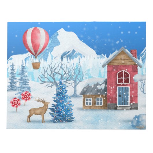Bloc-note Cozy Cottage In Winter Wonderland (Devant)