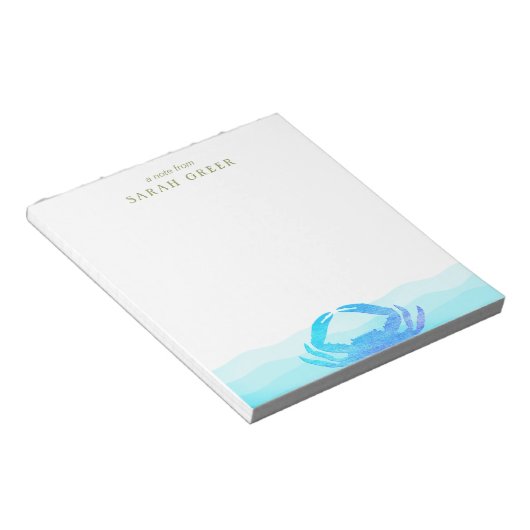Bloc-note Crabe bleu (Incliné)