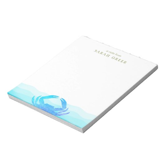 Bloc-note Crabe bleu (Tourné)